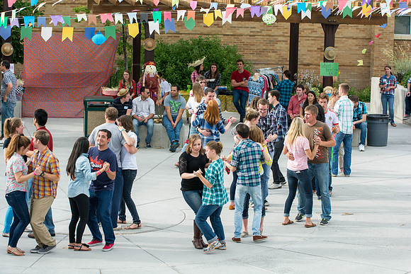The Brazilian harvest festival, organized by students, featured music games and dancing.