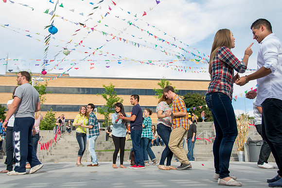 The Brazilian harvest festival, organized by students, featured music games and dancing.