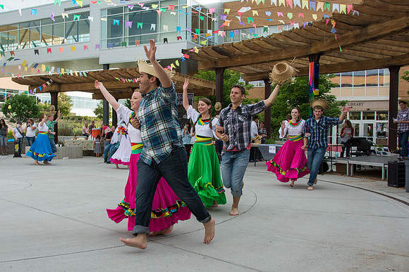 The Brazilian harvest festival, organized by students, featured music games and dancing.