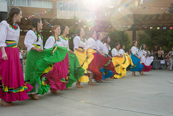 The Brazilian harvest festival, organized by students, featured music games and dancing.