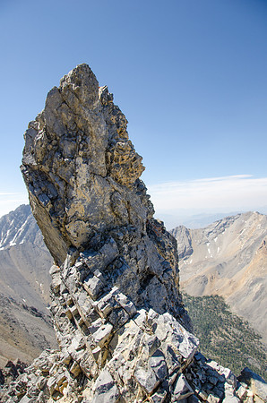 A couple of students from Brigham Young University-Idaho climb the tallest mountain in Idaho: Mount Borah.