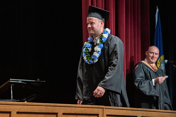 Graduates during convocation of the College of Physical Sciences and Engineering.