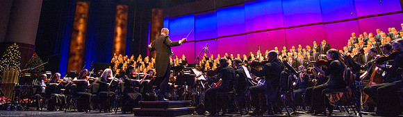 BYU-Idaho Choirs and Orchestra perform at A BYU-Idaho Christmas Concert featuring The King Singers.