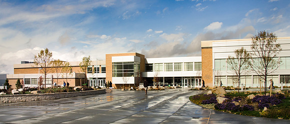 The Manwaring Center and Taylor Quad after a good rain.