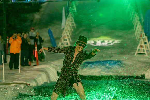 Pond skimming during the 2026 Snowfest - Feb 2026