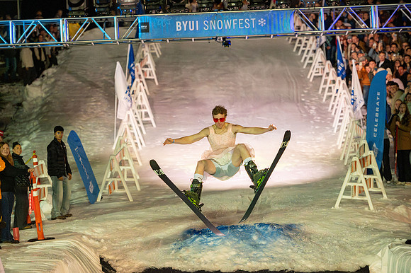 Pond skimming during the 2026 Snowfest - Feb 2026