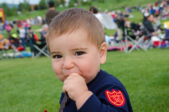 Celebrate America, an Independence Day Celebration at the Huntsman Springs Golf Course in Driggs, Idaho. It was free fun for everyone, bounce toys for kids and a concert featuring two of the original