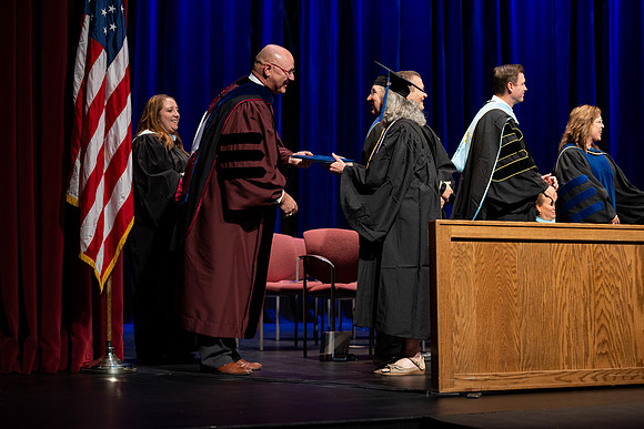 Graduates during convocation for the College of Academic Success & Interdisciplinary Studies.