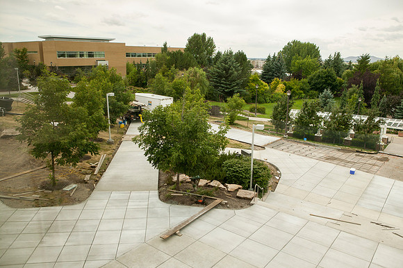 A view from the third story of the Hinckley Building, as it is being renovated.