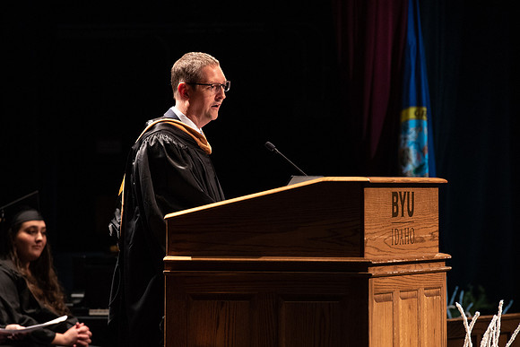Graduates receive their diplomas during Performing and Visual Arts convocation.
