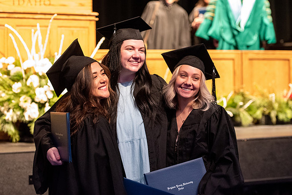 Graduates receive their diplomas during Performing and Visual Arts convocation.