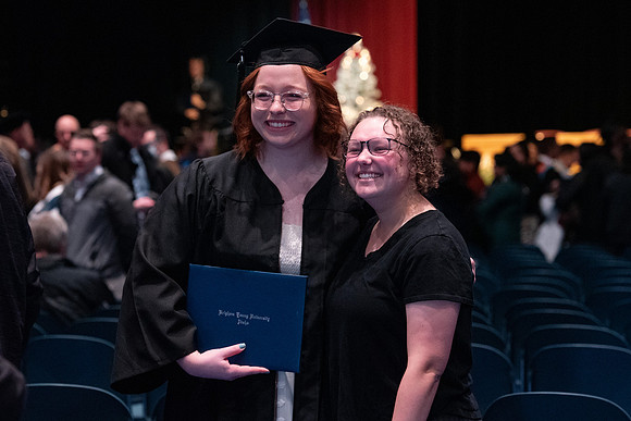 Graduates receive their diplomas during Performing and Visual Arts convocation.