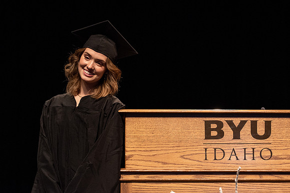 Graduates receive their diplomas during Performing and Visual Arts convocation.