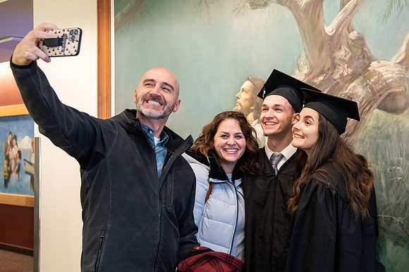 Graduates at Commencement.