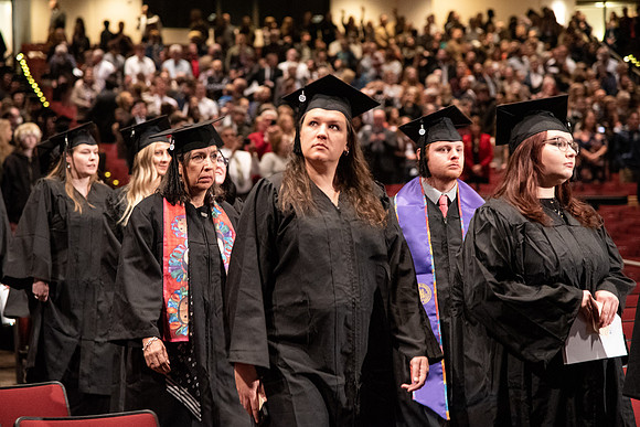 Graduates at Commencement.