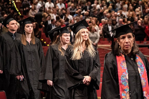 Graduates at Commencement.