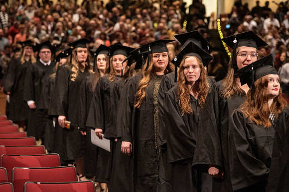 Graduates at Commencement.