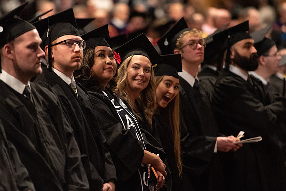 Graduates at Commencement.