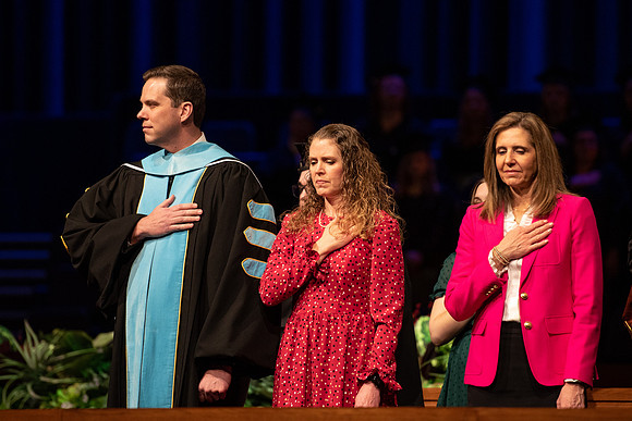 Graduates at Commencement.