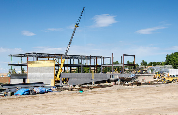 Construction continues on the Science and Technology Building.