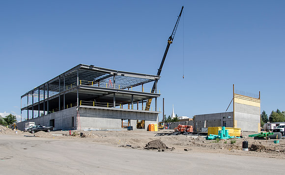 Construction continues on the Science and Technology Building.