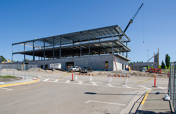 Construction continues on the Science and Technology Building.