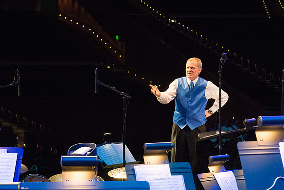 The Brigham Young University-Idaho Choir and Orchestra perform in the Patriots and Pioneers concert, with guest appearance by the Dallas Brass.