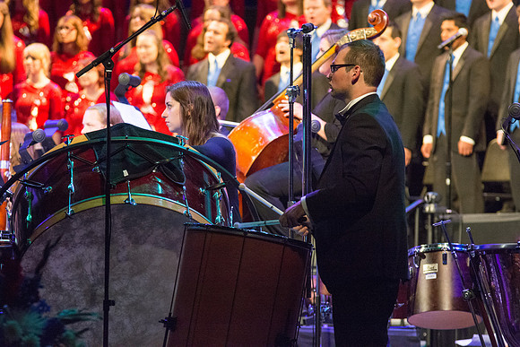 The Brigham Young University-Idaho Choir and Orchestra perform in the Patriots and Pioneers concert, with guest appearance by the Dallas Brass.