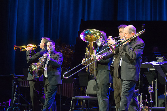 The Brigham Young University-Idaho Choir and Orchestra perform in the Patriots and Pioneers concert, with guest appearance by the Dallas Brass.