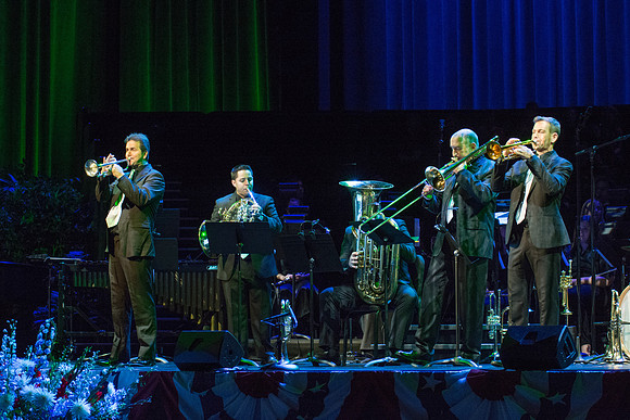 The Brigham Young University-Idaho Choir and Orchestra perform in the Patriots and Pioneers concert, with guest appearance by the Dallas Brass.