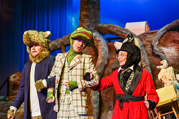 The theatre department's dress rehearsal of the Wind in the Willows in the Snow Drama Theatre.