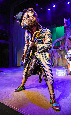 The theatre department's dress rehearsal of the Wind in the Willows in the Snow Drama Theatre.