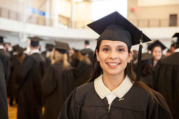 Pathway student, Carolina Galvis from Venezuela, graduates from BYU-Idaho with a degree in Business Management.