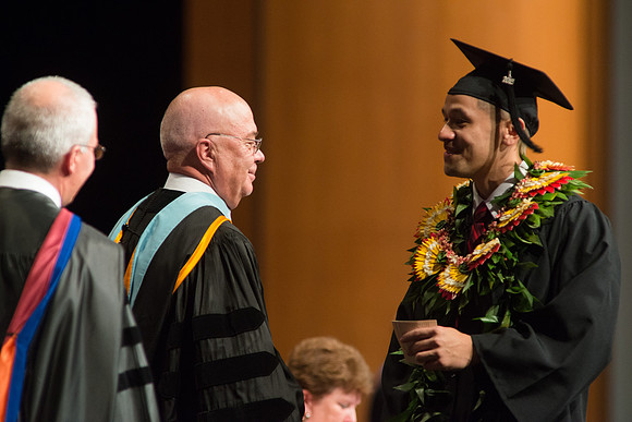 Graduates of the College of Agriculture and LIfe Sciences receive their diplomas.