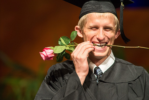 Graduates of the College of Agriculture and LIfe Sciences receive their diplomas.