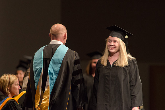 Graduates of the College of Agriculture and LIfe Sciences receive their diplomas.