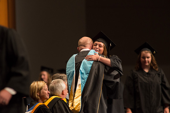 Graduates of the College of Agriculture and LIfe Sciences receive their diplomas.