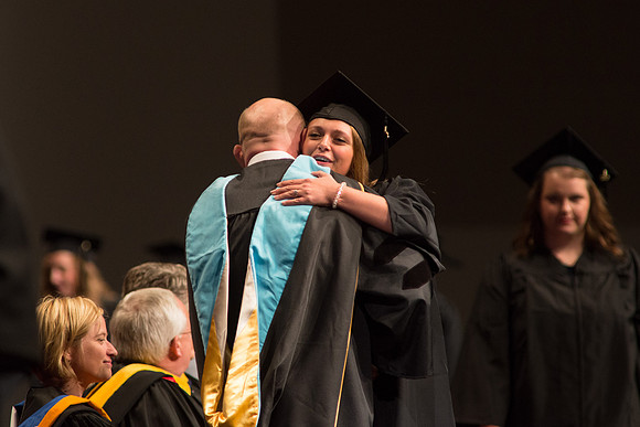 Graduates of the College of Agriculture and LIfe Sciences receive their diplomas.
