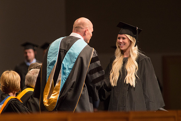 Graduates of the College of Agriculture and LIfe Sciences receive their diplomas.
