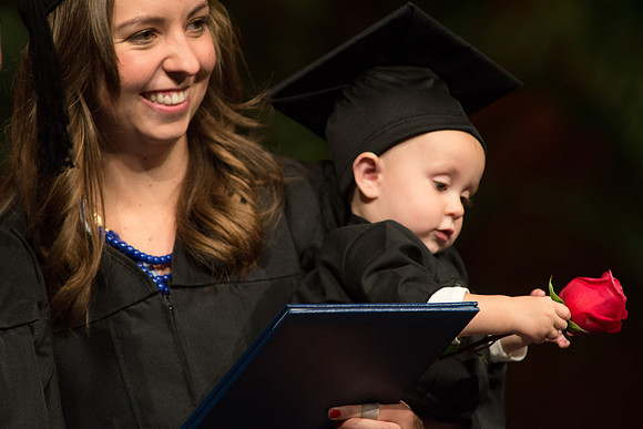Graduates of the College of Agriculture and LIfe Sciences receive their diplomas.