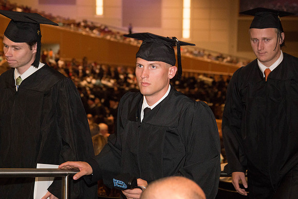 Students make their way out of Processional.