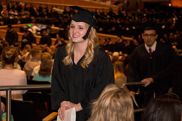 Students make their way out of Processional.