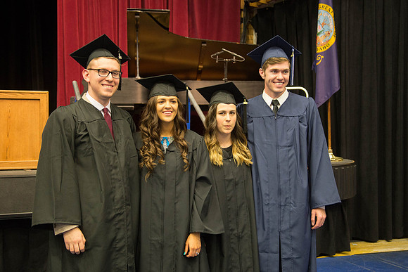 Students wait for the Convocation Ceremony to begin.