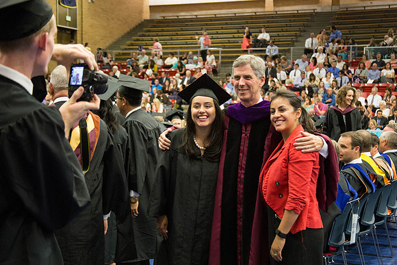 Students wait for the Convocation Ceremony to begin.