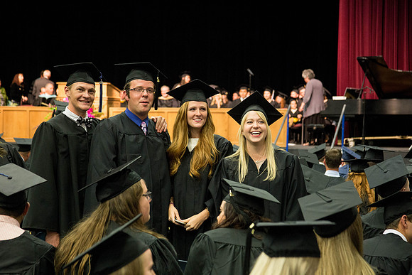 Students wait for the Convocation Ceremony to begin.