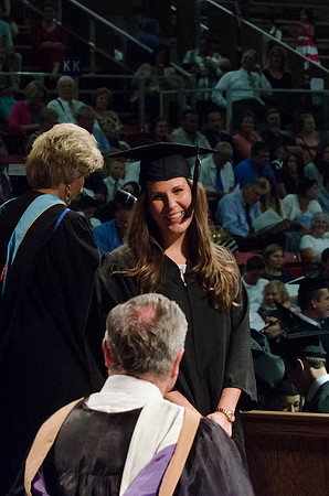 Business Management Graduate Kerri Rich recieves her diploma.
