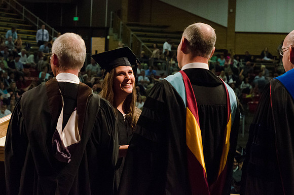 Business Management Graduate Kerri Rich recieves her diploma.