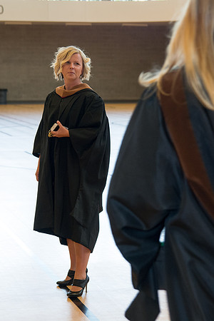 Graduates waiting before commencement ceremony. Photo by Ryan Chase.