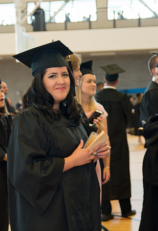 Graduates waiting before commencement ceremony. Photo by Ryan Chase.