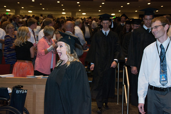 Brigham Young University-Idaho graduates at Commencement ceremony. Photo by Ryan Chase